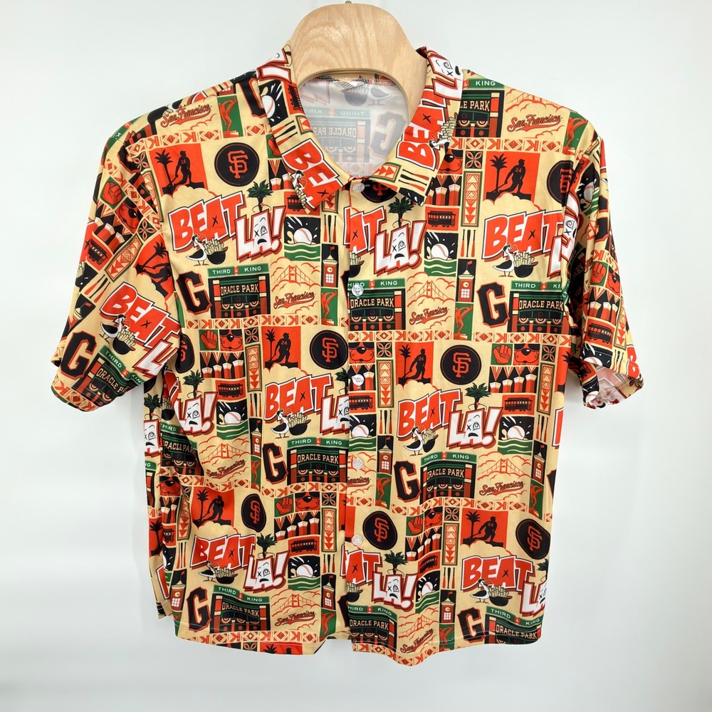 San Francisco Giants Button Up Men XL Multicolor Beat LA Oracle Park MLB Shirt